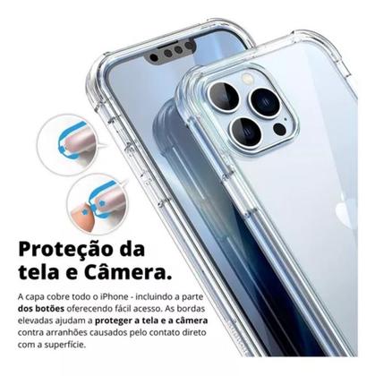 Imagem de Capa Capinha Anti Shock + Película 3d P/ iPhone 11 12 13 Max