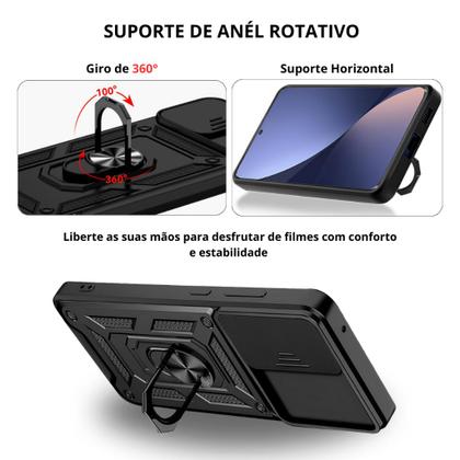 Imagem de Capa Capinha Armor Anti Choque Ring P/ Redmi Note 13 Pro 4g