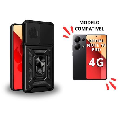 Imagem de Capa Capinha Armor Anti Choque Ring P/ Redmi Note 13 Pro 4g