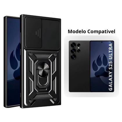 Imagem de Capa Capinha Armor Militar Galaxy S25 Ultra Anti Impacto Proteção Câmera Anel 360 Suporte e Imã