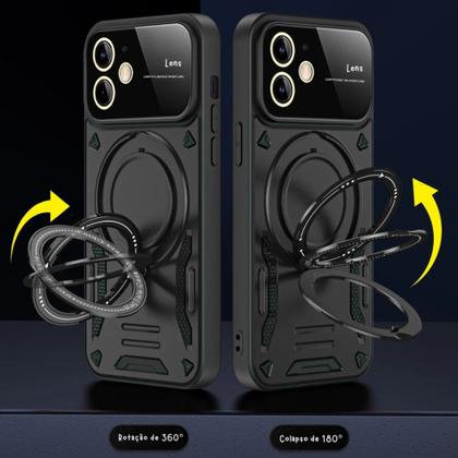 Imagem de Capa Capinha Armor Militar Moto E13 Militar Protetor Câmera Suporte 360 Metalico e Magnetico Indução