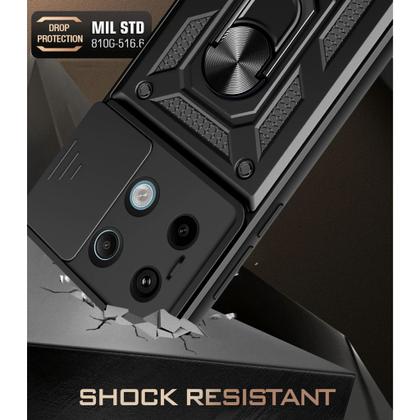 Imagem de Capa Capinha Armor Militar Redmi Note 13 Pro 5g Anti Impacto Proteção Câmera Anel 360 Suporte e Imã