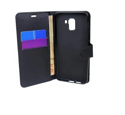 Imagem de Capa Capinha Carteira Flip Para Samsung Galaxy J6 2018 Cor Preto