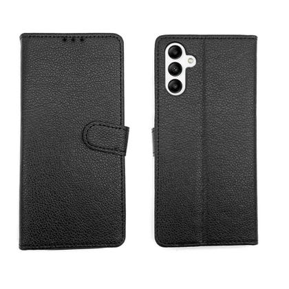 Imagem de Capa Capinha Carteira Preta + Película de Vidro 3D Para Samsung Galaxy A04S