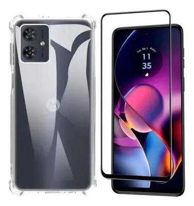 Imagem de Capa Capinha Case Anti Impacto + Pelicula Vidro 3d Para Motorola Moto G54