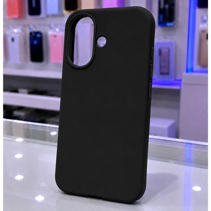 Imagem de Capa Capinha Case Compatível para iPhone 16 aveludada Premium Silicone Com o logo da maça