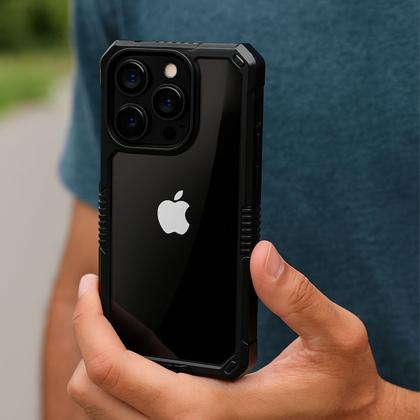 Imagem de Capa Capinha Case Para iPhone 14 Pro Max 15 15 Pro Transparente de Alta Proteção Antiqueda Antiimpacto