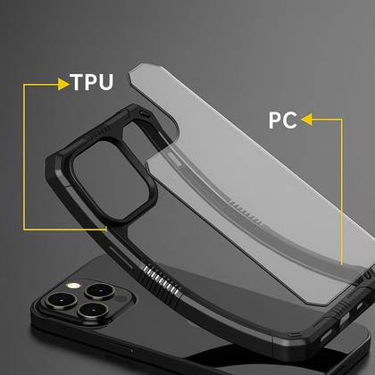 Imagem de Capa Capinha Case Para iPhone 14 Pro Max 15 15 Pro Transparente de Alta Proteção Antiqueda Antiimpacto