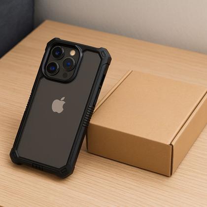 Imagem de Capa Capinha Case Para iPhone 14 Pro Max 15 15 Pro Transparente de Alta Proteção Antiqueda Antiimpacto