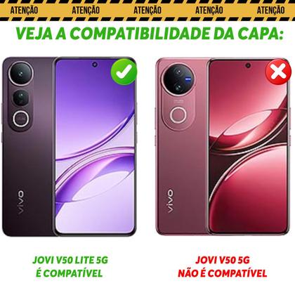 Imagem de Capa Capinha Case para Jovi V50 Lite 5G - Protetora Militar Resistente Anti Impacto Queda Armadura