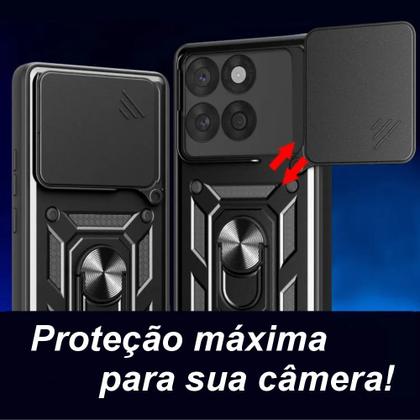 Imagem de Capa Capinha Case para Motorola Edge 60 Fusion - Protetora Resistente Anti Impacto Queda Armadura Militar Cor:Preto