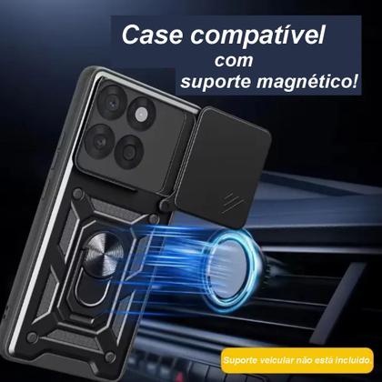 Imagem de Capa Capinha Case para Motorola Edge 60 Fusion - Protetora Resistente Anti Impacto Queda Armadura Militar Cor:Preto