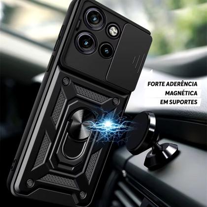 Imagem de Capa Capinha Case para Motorola Moto Edge 60 Neo - Protetora Resistente Anti Impacto Queda Armadura Militar Cor:Preto