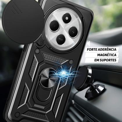 Imagem de Capa Capinha Case para Redmi 14C - Protetora Resistente Anti Impacto Queda Armadura Militar Cor:Preto