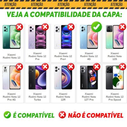 Imagem de Capa Capinha Case para Redmi Note 12 4G - Protetora Resistente Militar Anti Impacto Queda Armadura
