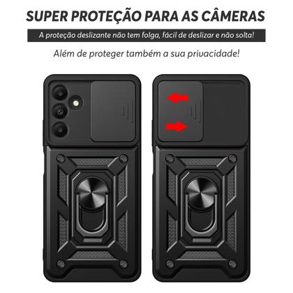 Imagem de Capa Capinha Case para Samsung Galaxy M35 - Protetora Resistente Anti Impacto Queda Armadura Militar Cor:Preto