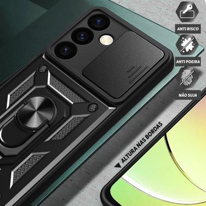 Imagem de Capa Capinha Case para Samsung Galaxy S24 Fe - Protetora Resistente Anti Impacto Queda Armadura Militar Cor:Preto