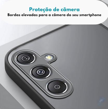 Imagem de Capa Capinha Case Premium Anti Impacto Fosca Preta Translúcida com Proteção de Câmera para Samsung Galaxy A55