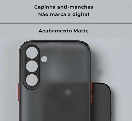 Imagem de Capa Capinha Case Premium Anti Impacto Fosca Preta Translúcida com Proteção de Câmera para Samsung Galaxy A56