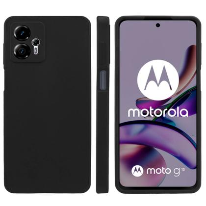 Imagem de Capa Capinha Case Preta + Película 3D Compativel Com Motorola Moto E7 / E22 / G13 /G14 / G22 / G23 / G52 / G53 /G62 /G84