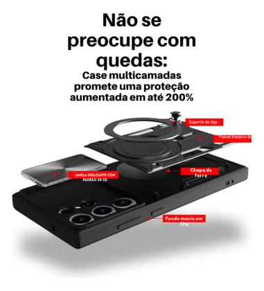 Imagem de Capa Capinha Case Stylus Armor Militar Galaxy S24 FE 5g Anti Impacto Suporte 360 Magnetico E Indução