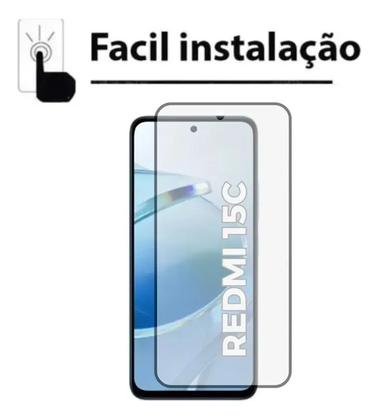 Imagem de Capa Capinha Case Transparente Para Redmi 15c + Película 3d Redmi 15c Transparente