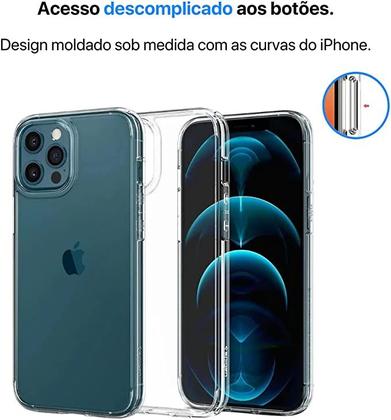 Imagem de Capa Capinha Clear Case Space Rígida Anti Amarelamento Resistente Para iPhone 12 Pro Max