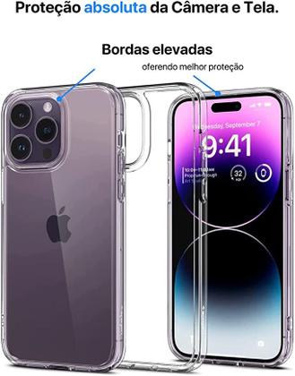 Imagem de Capa Capinha Clear Case Space Rígida Anti Amarelamento Resistente Para iPhone 14 Pro Max