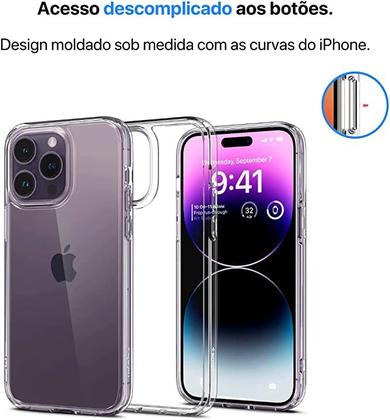 Imagem de Capa Capinha Clear Case Space Rígida Anti Amarelamento Resistente Para iPhone 14 Pro Max