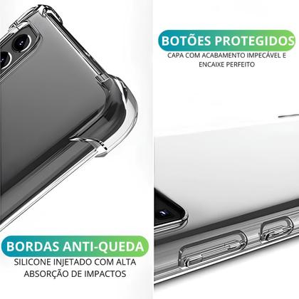 Imagem de Capa Capinha Com Bordas Anti Impacto Para Galaxy A52s Tela de 6,5 Polegadas