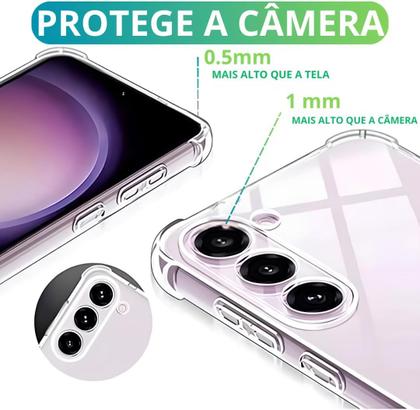 Imagem de Capa Capinha Com Bordas Anti Impacto Para Galaxy A52s Tela de 6,5 Polegadas
