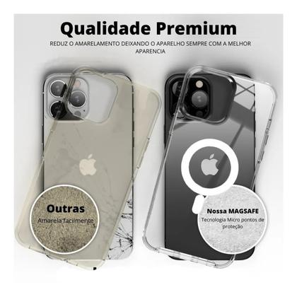 Imagem de Capa Capinha com Magsafe Compatível iphone 13 Carga por indução