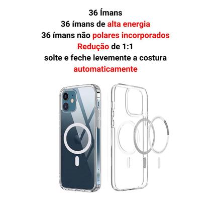 Imagem de Capa Capinha com Magsafe Compatível iphone 15 Carga por indução