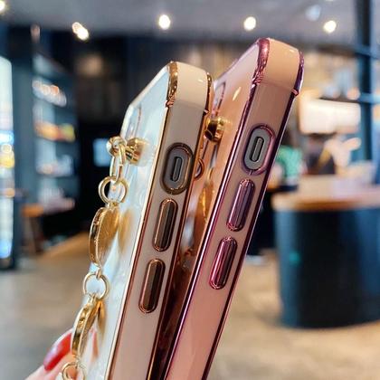 Imagem de Capa Capinha Compatível Com iPhone 15 Case De Luxo Coração