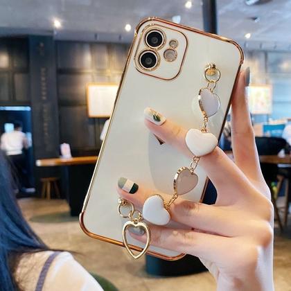 Imagem de Capa Capinha Compatível Com iPhone 15 Case De Luxo Coração