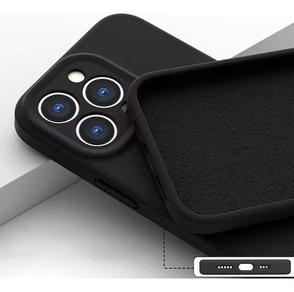 Imagem de Capa Capinha Compativel com iPhone 16 Pro Max Proteção de Câmera Silicone Veludo