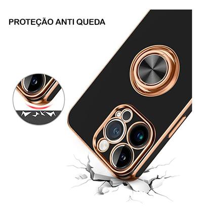 Imagem de Capa Capinha Compatível Com iPhone Anel Suporte Magnético
