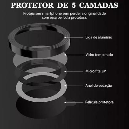 Imagem de Capa Capinha De Vidro Glass Compatível iPhone 12 Azul com MagSafe