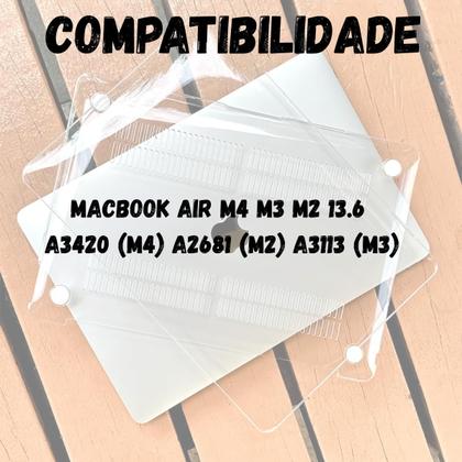Imagem de Capa Capinha em Acrílico Compativel MacBook Air M4, M3, M2, 13,6 Polegadas, Transparente