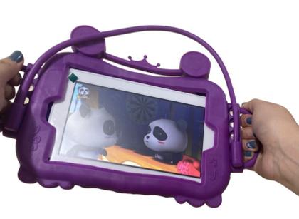 Imagem de Capa Capinha Emborrachada Sapo para Tablet 7 a 8 Suporte Veicular + Caneta + Fone com Microfone