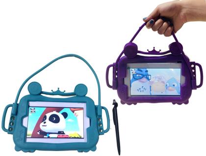 Imagem de Capa Capinha Emborrachada Sapo para Tablet 7 a 8 Suporte Veicular + Caneta + Fone com Microfone