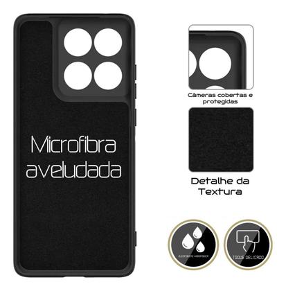 Imagem de Capa Capinha Para Moto Edge 60 PRO Case Aveludada Preta