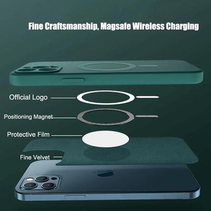 Imagem de Capa Capinha Premium Magsafe Aveludada Compativel com iPhone 14 Pro