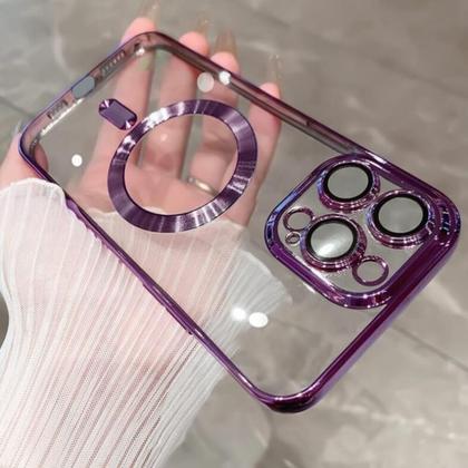 Imagem de Capa Capinha Protetora Magsafe de Silicone com Proteção na Lente para o iPhone 16 / 16 Plus / 16 Pro / 16 Pro Max