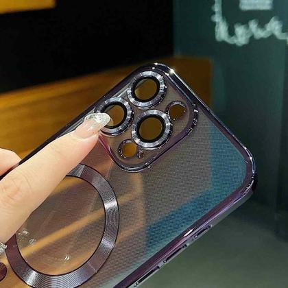 Imagem de Capa Capinha Protetora Magsafe de Silicone com Proteção na Lente para o iPhone 16 / 16 Plus / 16 Pro / 16 Pro Max