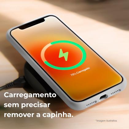Imagem de Capa Capinha Silicone Veludo Compatível Com iPhone 7 8 E Se