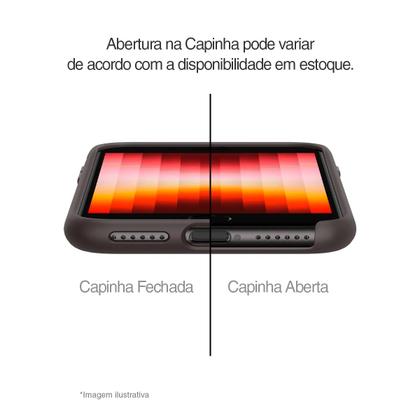 Imagem de Capa Capinha Silicone Veludo Compatível Com iPhone 7 8 E Se