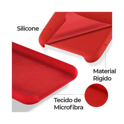 Imagem de Capa Capinha Silicone Veludo Compatível Com iPhone 7 8 E Se