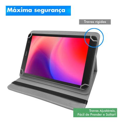 Imagem de Capa Capinha Tablet Multilaser M8 Tela 8 Polegadas Pasta Suporte Protetora Case Reforçada Premium