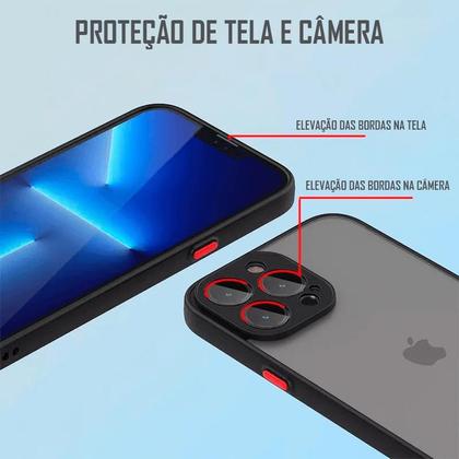 Imagem de Capa Capinha Translucida Compativel com iPhone 15 Todos + Pelicula 9D